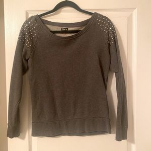Embellished shoulder wide neck / off the shoulder sweater